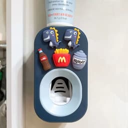 image-Automatic Kids Toothpaste Dispenser Toothpaste Squeezer for Children Household Cartoon Toothbrush Holder Bathroom Accessories
