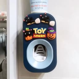image-Automatic Kids Toothpaste Dispenser Toothpaste Squeezer for Children Household Cartoon Toothbrush Holder Bathroom Accessories