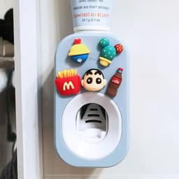 image-Automatic Kids Toothpaste Dispenser Toothpaste Squeezer for Children Household Cartoon Toothbrush Holder Bathroom Accessories
