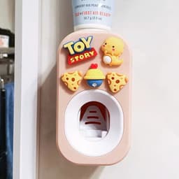 image-Automatic Kids Toothpaste Dispenser Toothpaste Squeezer for Children Household Cartoon Toothbrush Holder Bathroom Accessories