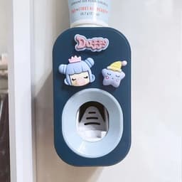 image-Automatic Kids Toothpaste Dispenser Toothpaste Squeezer for Children Household Cartoon Toothbrush Holder Bathroom Accessories
