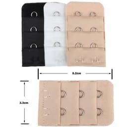 image-1/3/6PCS Bra Extension Lingerie Strap Extender Replacement With 2 Hooks Bar Extenders -MX8