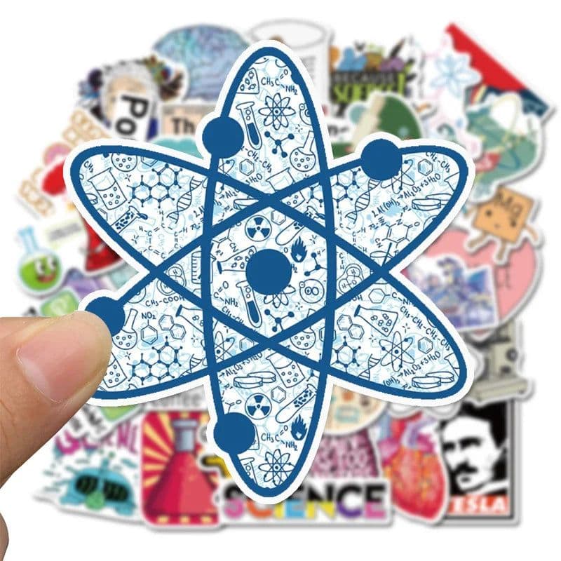 image-10/30/50PCS Science Lab Series Boy's Toys Stationery Books Personality Decorative Graffiti Stickers Children's Toys Wholesale