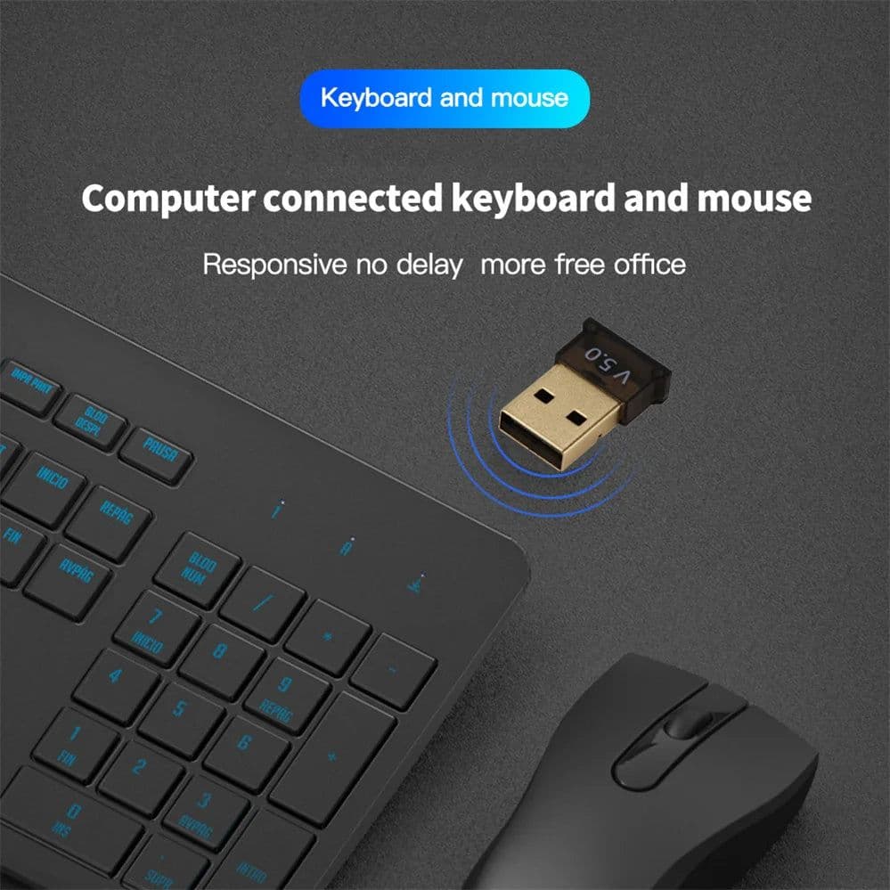 image-PzzPss USB Bluetooth 5.0 Adapter Dongle High Speed Transmitter Mini Bluetooth 5.0 4.0 USB Receiver For PC Computer Laptop