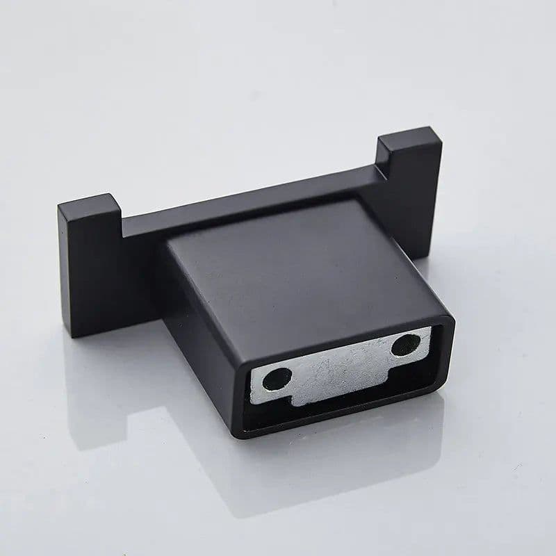 image-Black Painted Stainless Steel Clothes Hook Wall Mounted Towel Hook Bathroom Hardware Robe Hook