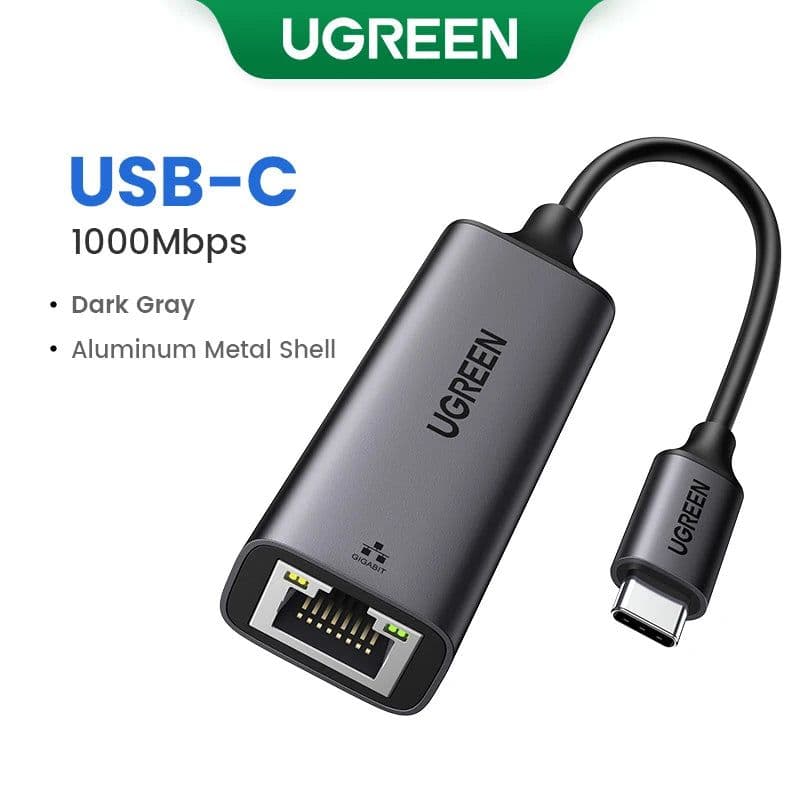 image-UGREEN USB Ethernet Adapter USB 3.0 Network Card to USB RJ45 Lan for PC Windows 10 Xiaomi Mi Box 3/S Nintend Switch Ethernet USB