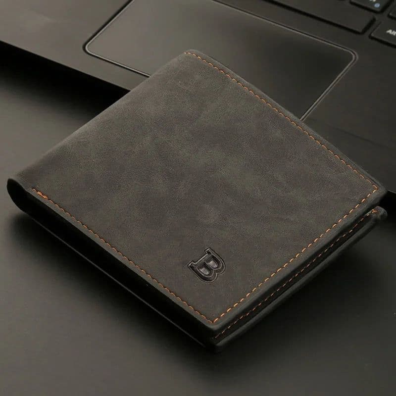 image-New Retro Men Leather Wallets Small Money Purses Design Dollar Price Top Men Thin Wallet With Coin Bag Zipper