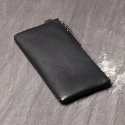 image-SIMLINE Genuine Leather Wallet For Men Male Real Cowhide Men's Long Zipper Slim Clutch Wallets Purse With Card Holder Phone Bag