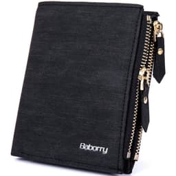 image-RFID Protect Men Wallet Vintage Solid Soft PU Coin Purse Card Holder Short Wallets with Zippers Design Short Luxury Men's Purses