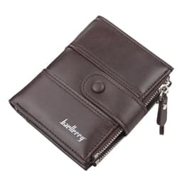 image-New Business Men Wallets Zipper Card Holder High Quality Male Purse New PU Leather Vintage Coin Holder Men Wallets