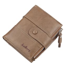image-New Business Men Wallets Zipper Card Holder High Quality Male Purse New PU Leather Vintage Coin Holder Men Wallets