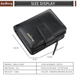 image-New Business Men Wallets Zipper Card Holder High Quality Male Purse New PU Leather Vintage Coin Holder Men Wallets