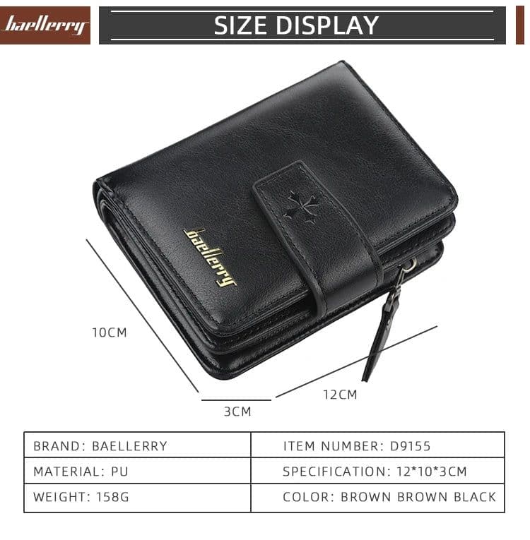 image-New Business Men Wallets Zipper Card Holder High Quality Male Purse New PU Leather Vintage Coin Holder Men Wallets