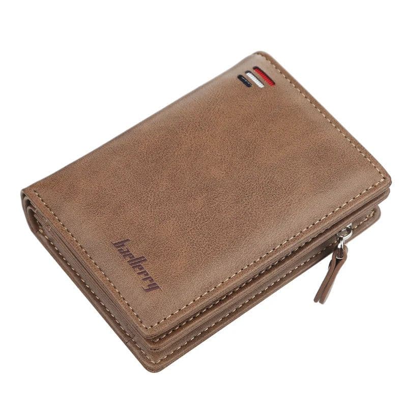 image-New Business Men Wallets Zipper Card Holder High Quality Male Purse New PU Leather Vintage Coin Holder Men Wallets