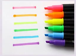 image-Water-based Student color mark Streak marking double head fluorescence Multicolor Fluorescent pen