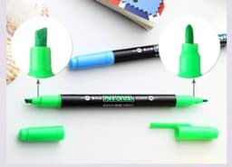 image-Water-based Student color mark Streak marking double head fluorescence Multicolor Fluorescent pen