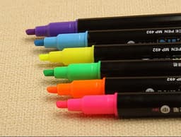 image-Water-based Student color mark Streak marking double head fluorescence Multicolor Fluorescent pen