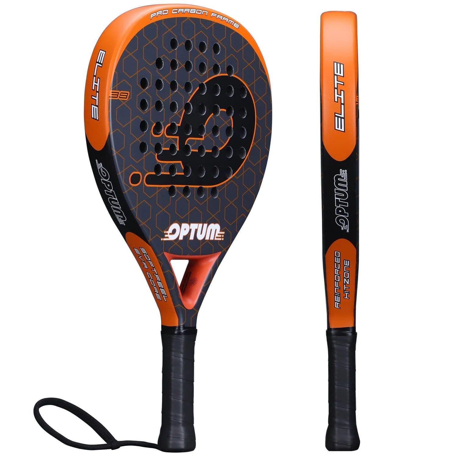 image-OPTUM ELITE Carbon Fiber Tennis Padel Racket Pop Tennis Paddle Raquete Padel Shovel Padel Pala with Cover Bag