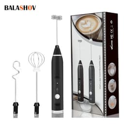 image-Portable Mini Milk Frothers Wireless Handheld Blender With USB Electric Coffee Maker Whisk Mixer For Cappuccino Milk Foamer