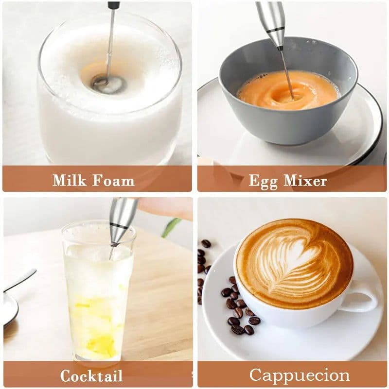 image-Portable Mini Milk Frothers Wireless Handheld Blender With USB Electric Coffee Maker Whisk Mixer For Cappuccino Milk Foamer