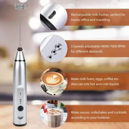image-Portable Mini Milk Frothers Wireless Handheld Blender With USB Electric Coffee Maker Whisk Mixer For Cappuccino Milk Foamer