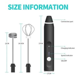 image-Portable Mini Milk Frothers Wireless Handheld Blender With USB Electric Coffee Maker Whisk Mixer For Cappuccino Milk Foamer