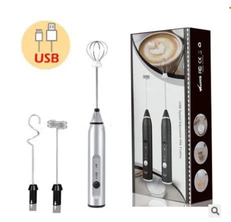 image-Portable Mini Milk Frothers Wireless Handheld Blender With USB Electric Coffee Maker Whisk Mixer For Cappuccino Milk Foamer