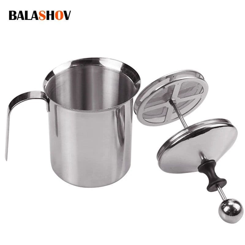 image-Stainless Milk Frother 400ML Double Mesh Milk Creamer Milk Foam For Cofffee Milk Egg Beater Kitchen Tool Coffee Mixe Frother