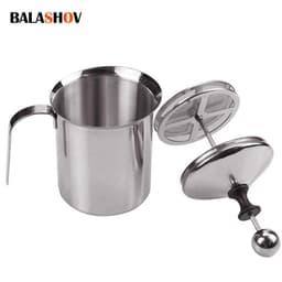 image-Stainless Milk Frother 400ML Double Mesh Milk Creamer Milk Foam For Cofffee Milk Egg Beater Kitchen Tool Coffee Mixe Frother