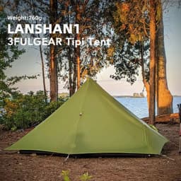 image-2021 New Version 230cm 3F UL GEAR Lanshan 1 Ultralight Camping 3/4 Season 15D Silnylon Rodless Tent