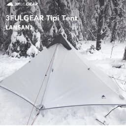 image-2021 New Version 230cm 3F UL GEAR Lanshan 1 Ultralight Camping 3/4 Season 15D Silnylon Rodless Tent