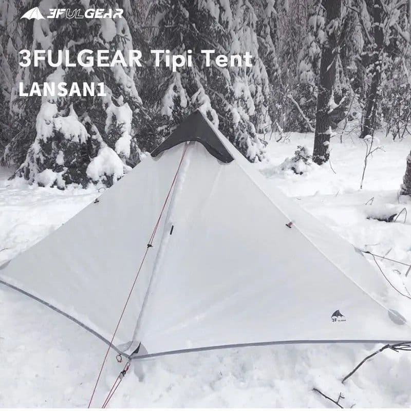 image-2021 New Version 230cm 3F UL GEAR Lanshan 1 Ultralight Camping 3/4 Season 15D Silnylon Rodless Tent