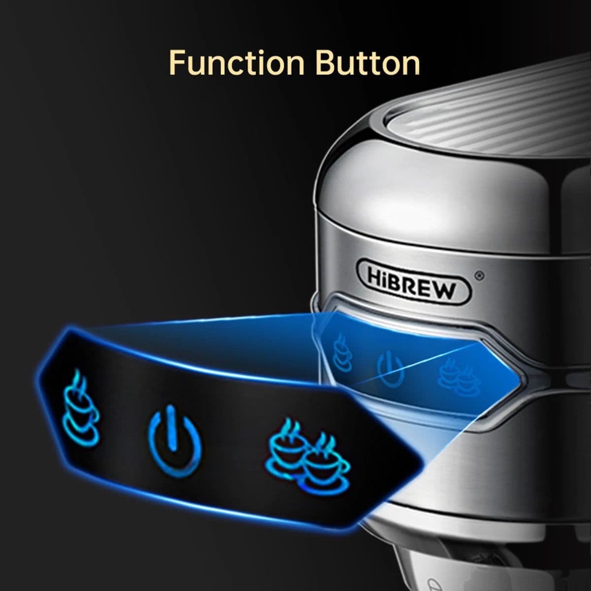 image-HiBREW Coffee Maker Cafetera 19 Bar Inox Semi Automatic Super Slim ESE POD& Powder Espresso Cappuccino Machine Hot Water H11