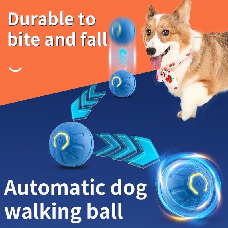 image-Smart Dog Toy Ball Electronic Interactive Pet Toy Moving Ball USB Automatic Moving Bouncing for Puppy Birthday Gift Cat Product