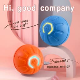 image-Smart Dog Toy Ball Electronic Interactive Pet Toy Moving Ball USB Automatic Moving Bouncing for Puppy Birthday Gift Cat Product