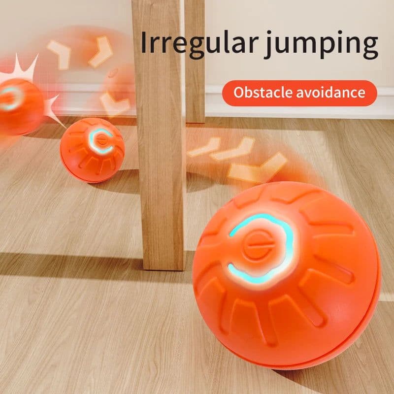 image-Smart Dog Toy Ball Electronic Interactive Pet Toy Moving Ball USB Automatic Moving Bouncing for Puppy Birthday Gift Cat Product