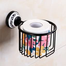 image-Oil Black Bronze Brushed Bathroom Accessories Towel Shelf Towel Bar Paper Holder Cloth Hook Soap Dish Cup Holder Toilet Holder