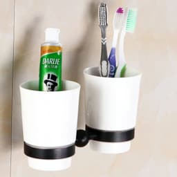 image-Oil Black Bronze Brushed Bathroom Accessories Towel Shelf Towel Bar Paper Holder Cloth Hook Soap Dish Cup Holder Toilet Holder