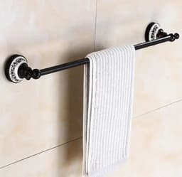 image-Oil Black Bronze Brushed Bathroom Accessories Towel Shelf Towel Bar Paper Holder Cloth Hook Soap Dish Cup Holder Toilet Holder