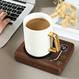 image-Smart Coffee Mug Warmer Electric Heating Coaster for Milk Tea Water 3 Temperature Setting Timing-off Cup Heater Keep Drinks Warm