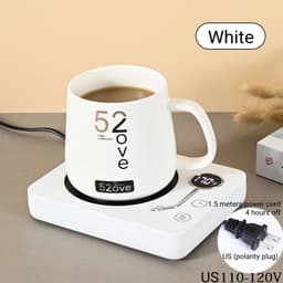 image-Smart Coffee Mug Warmer Electric Heating Coaster for Milk Tea Water 3 Temperature Setting Timing-off Cup Heater Keep Drinks Warm