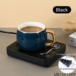 image-Smart Coffee Mug Warmer Electric Heating Coaster for Milk Tea Water 3 Temperature Setting Timing-off Cup Heater Keep Drinks Warm