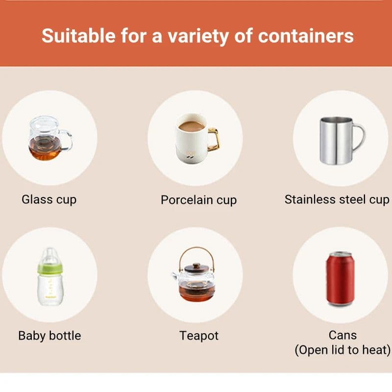 image-Smart Coffee Mug Warmer Electric Heating Coaster for Milk Tea Water 3 Temperature Setting Timing-off Cup Heater Keep Drinks Warm