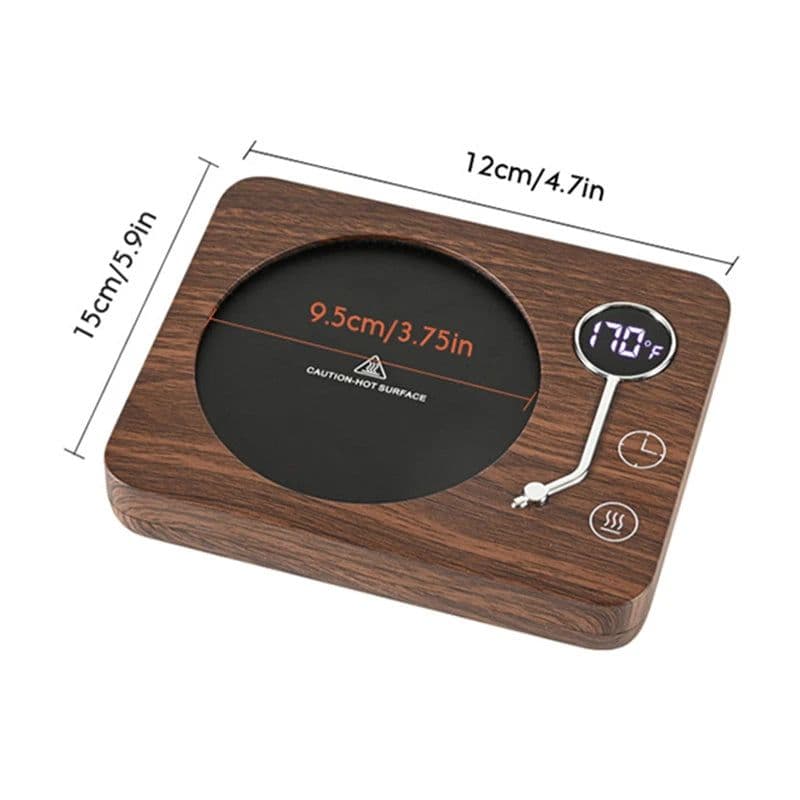 image-Smart Coffee Mug Warmer Electric Heating Coaster for Milk Tea Water 3 Temperature Setting Timing-off Cup Heater Keep Drinks Warm