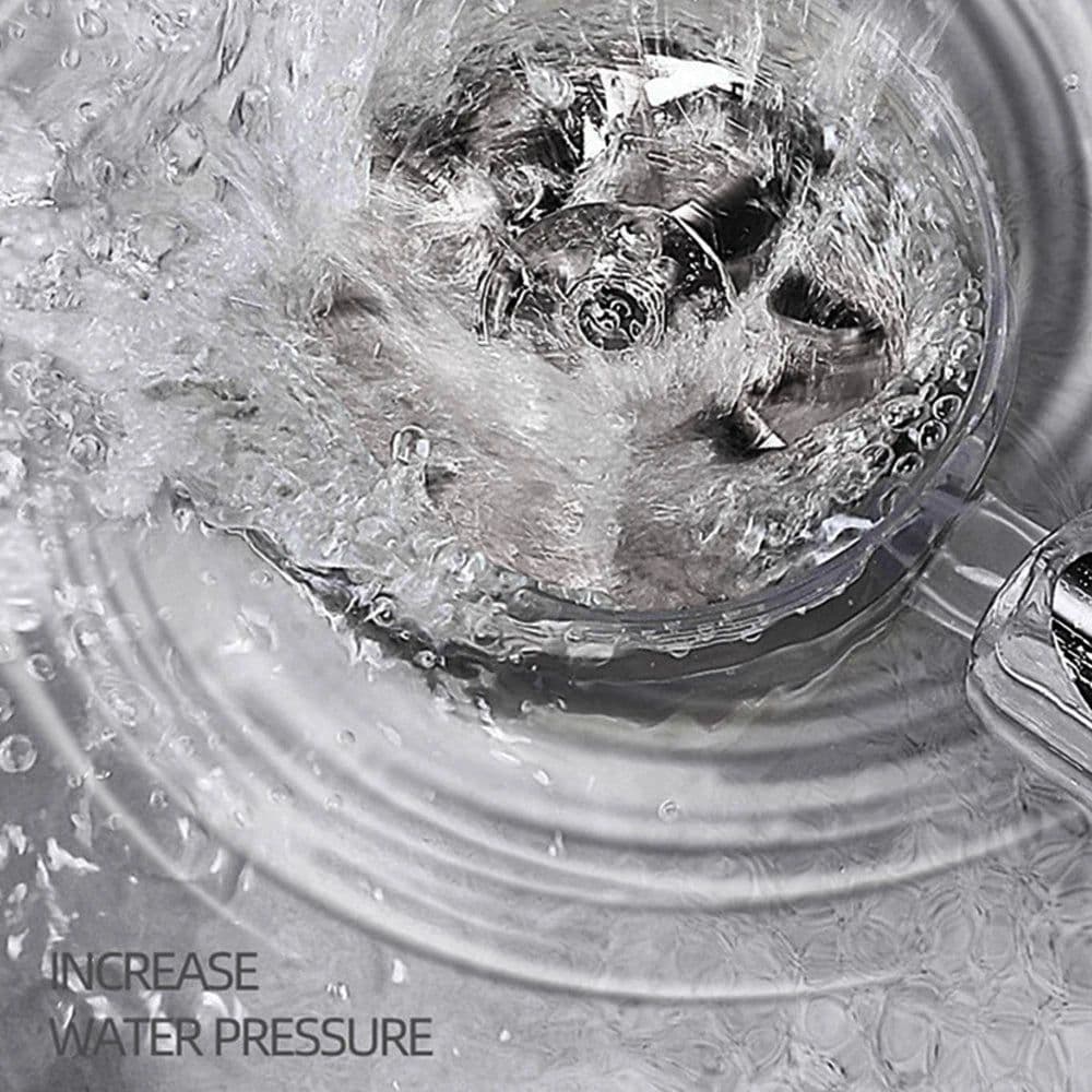 image-Shower Head Water Saving Flow 360 Degrees Rotating With Small Fan ABS Rain High Pressure spray Nozzle Bathroom Accessories