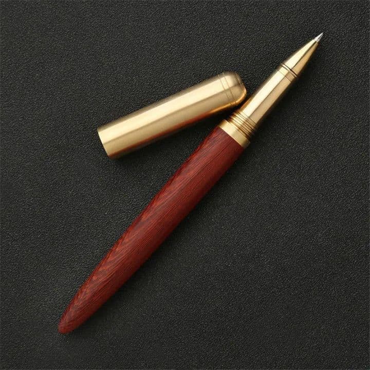 image-High Quality Black Luxury Wood Ballpoint Pen Business Gifts Ball Pen Writing Office School Supplies Stationery 03665