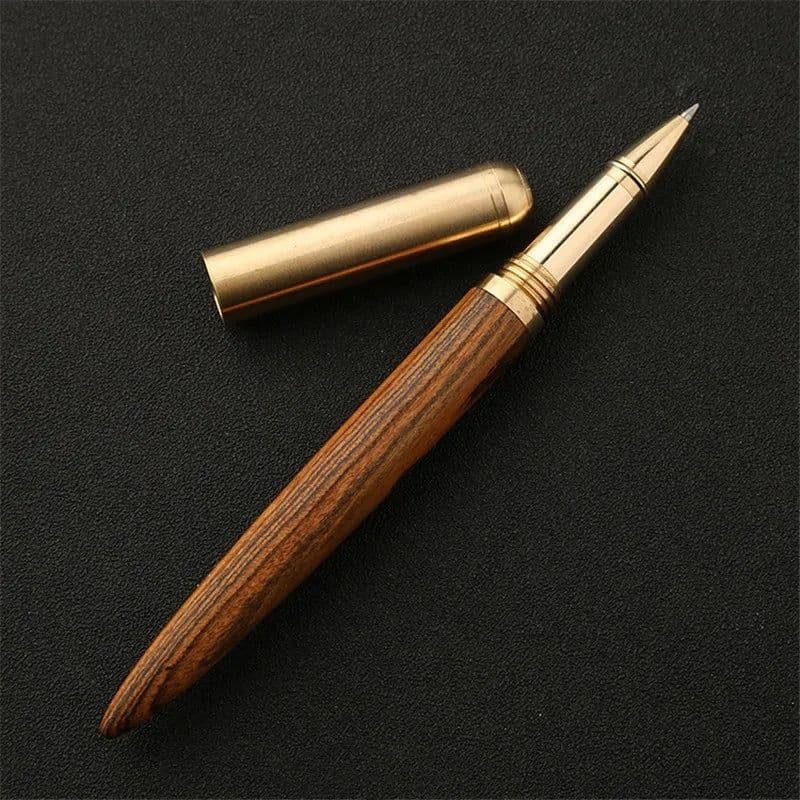 image-High Quality Black Luxury Wood Ballpoint Pen Business Gifts Ball Pen Writing Office School Supplies Stationery 03665