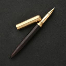image-High Quality Black Luxury Wood Ballpoint Pen Business Gifts Ball Pen Writing Office School Supplies Stationery 03665