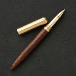 image-High Quality Black Luxury Wood Ballpoint Pen Business Gifts Ball Pen Writing Office School Supplies Stationery 03665