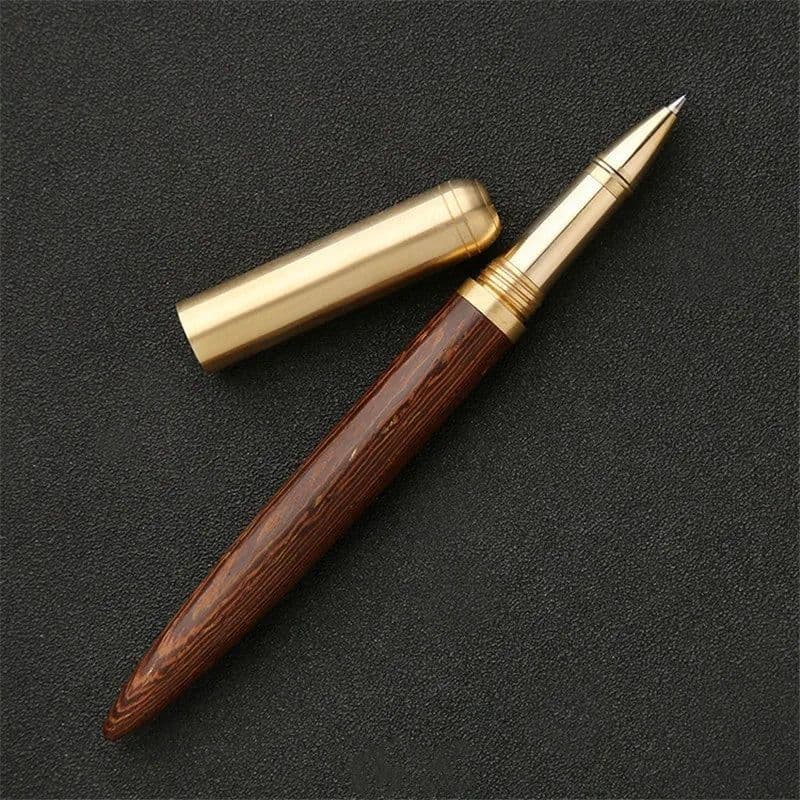 image-High Quality Black Luxury Wood Ballpoint Pen Business Gifts Ball Pen Writing Office School Supplies Stationery 03665